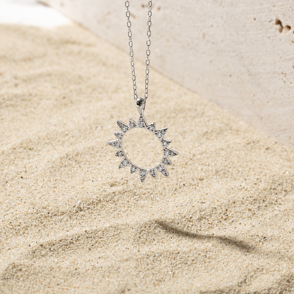 Pave Sun Necklace