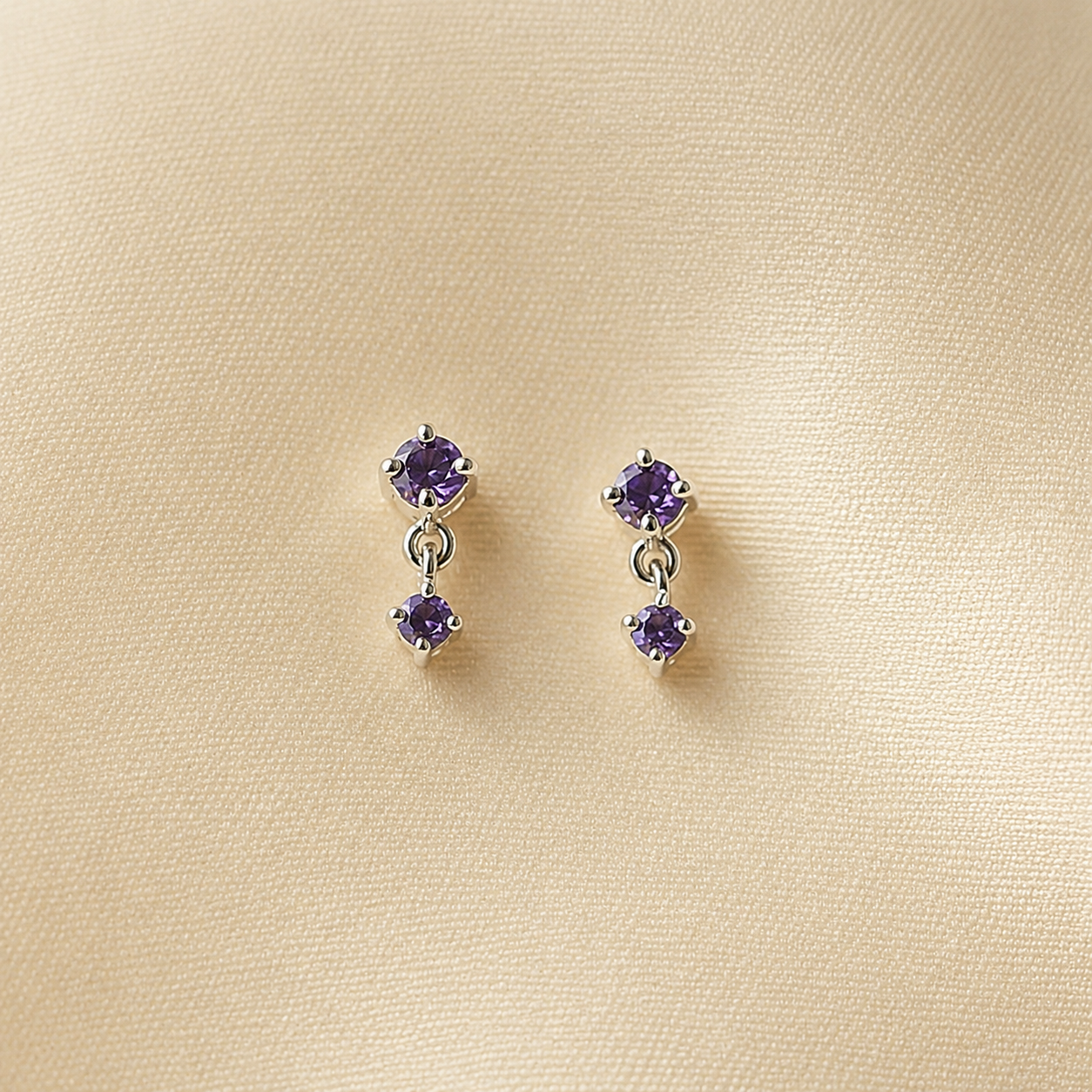 Dainty Birthstone Drop Earrings