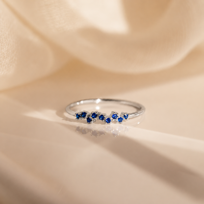 Sparkling Simplicity: The Tiny Cluster Birthstone Ring