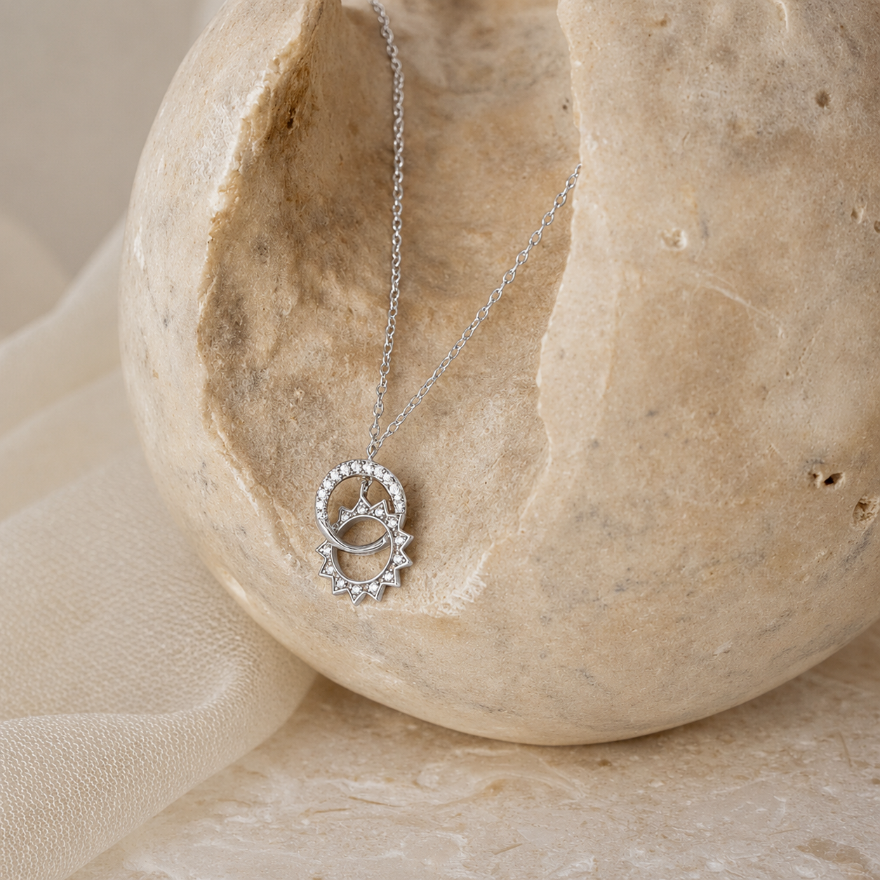 Sun & Moon Eternity Necklace