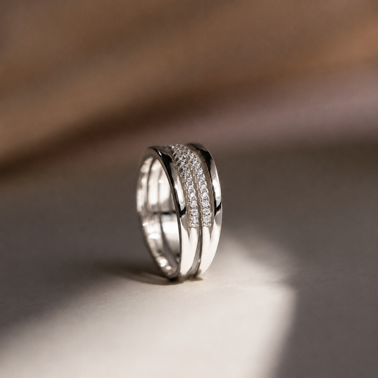 Elegant Sparkle: Amani Twist Ring