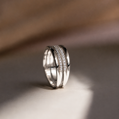 Elegant Sparkle: Amani Twist Ring