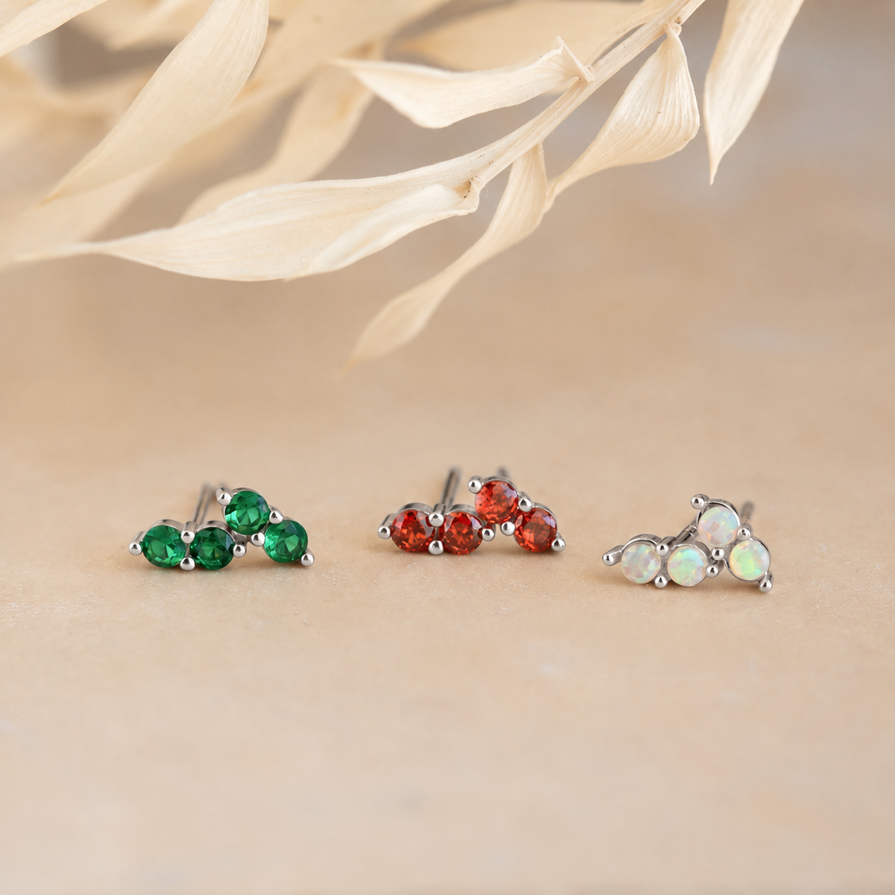 Duo Birthstone Studs