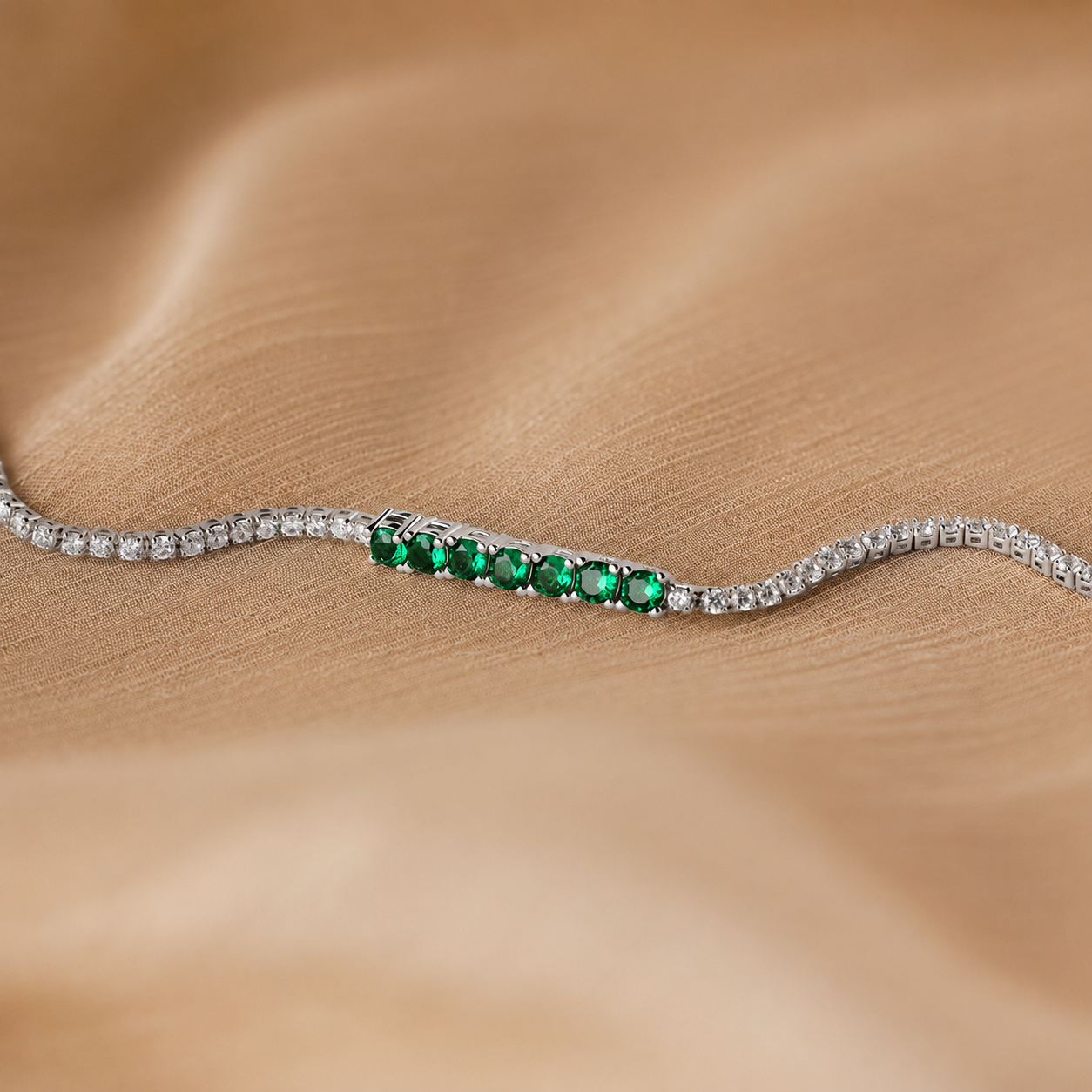 Emerald Diamond Tennis Bracelet