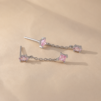 Mixed Crystal Drop Earrings