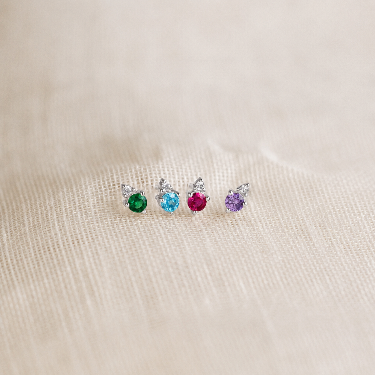 Raindrop Birthstone Studs