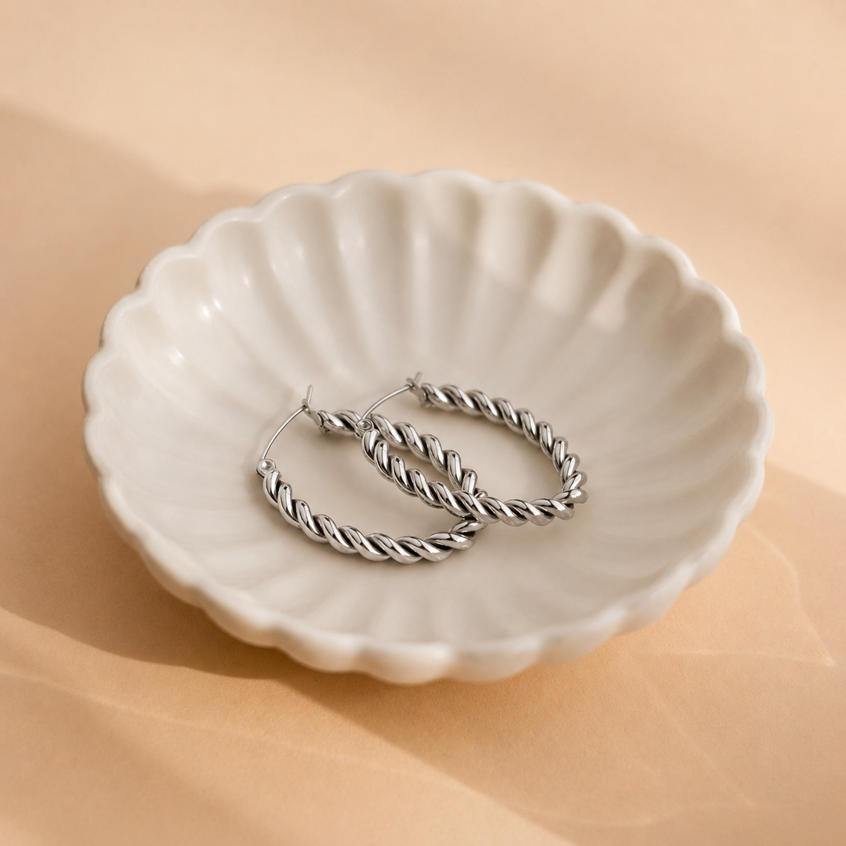 Bold Twisted Hoop Earrings