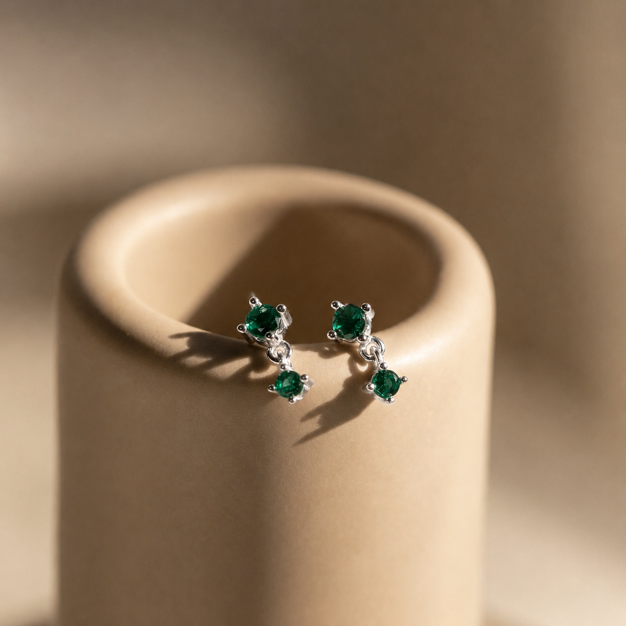Dainty Birthstone Drop Earrings