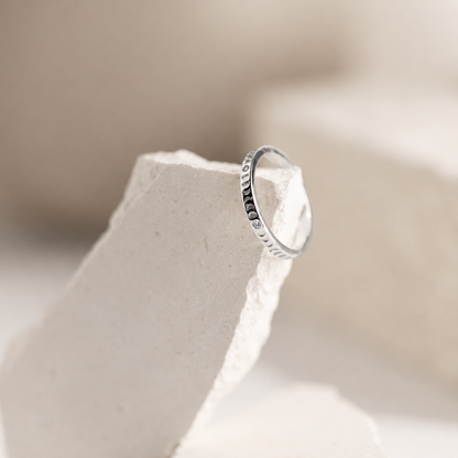 Phases of the Moon CZ Diamond Ring