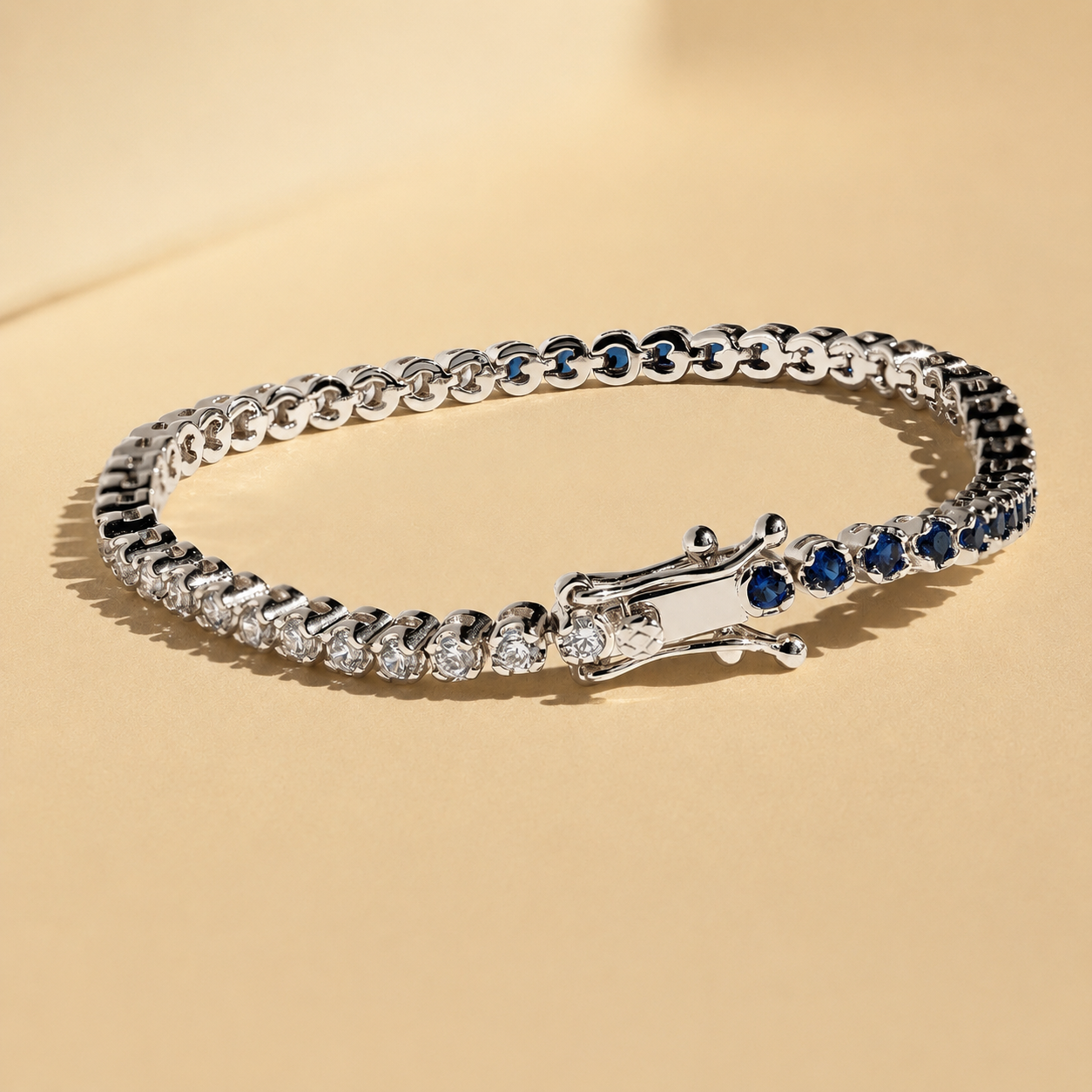 Blue Diamond Tennis Bracelet