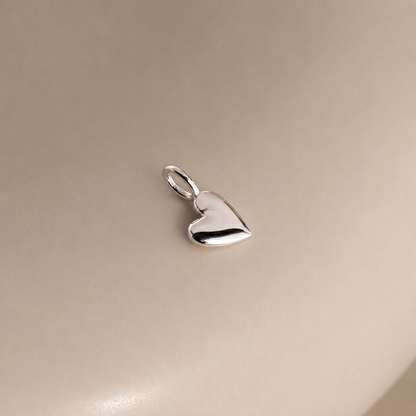 Luxe Puff Heart Charm